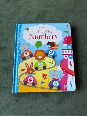 Usborne Lift-the-Flap Numbers Book - Blue with Multicolor Illustrations